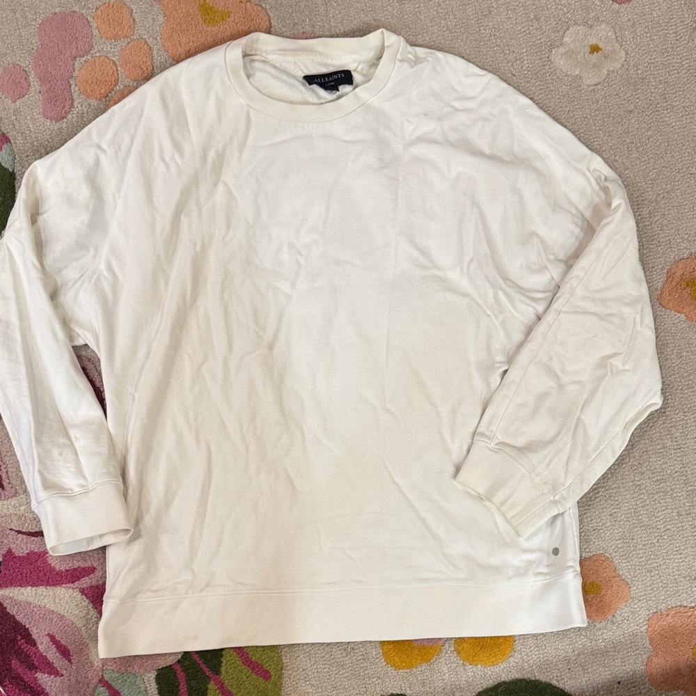 All Saints White Crewneck Sweatshirt (man)